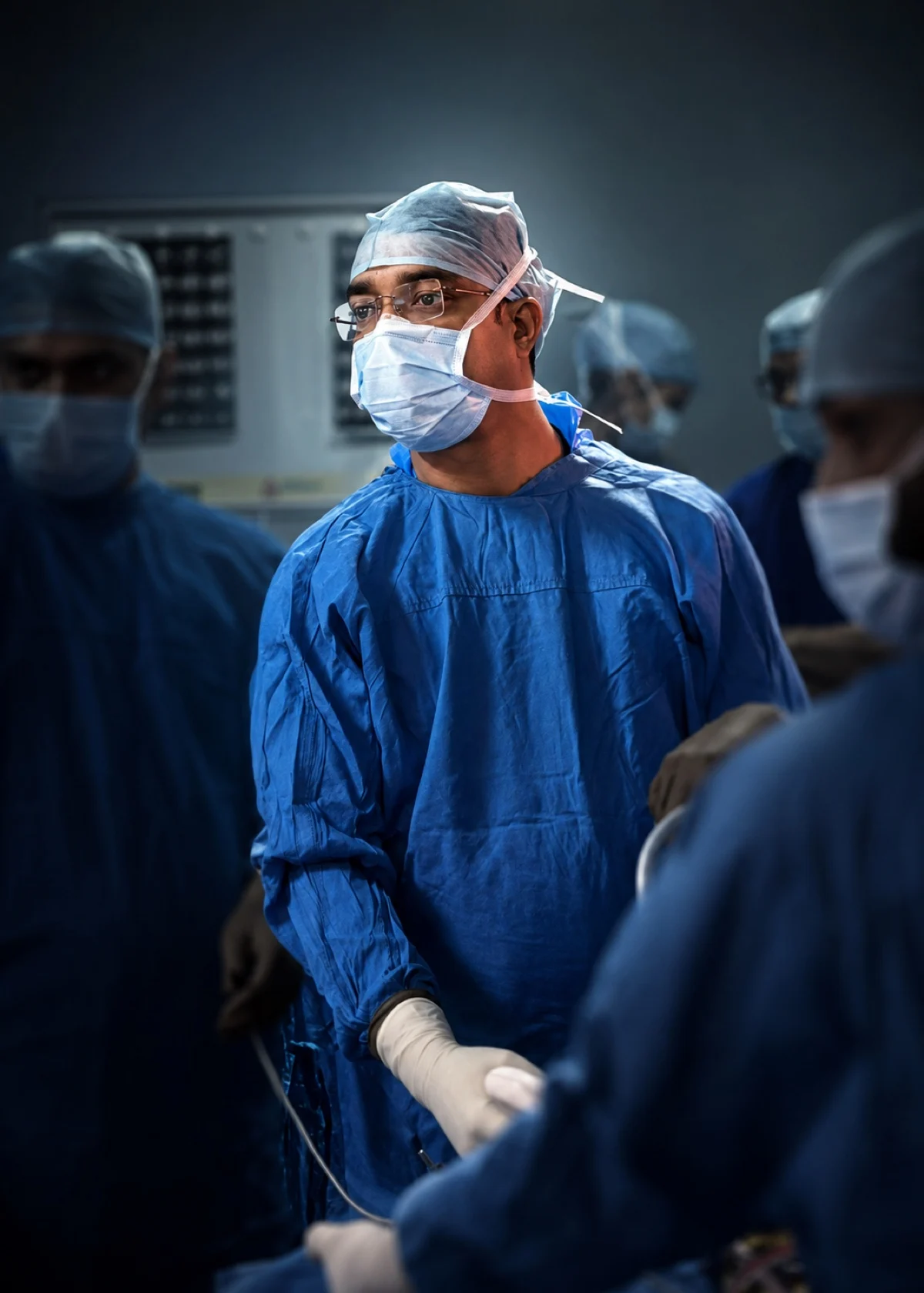 Dr Sandeep Kumar Verma in the operating theatre at Medanta, Lucknow
